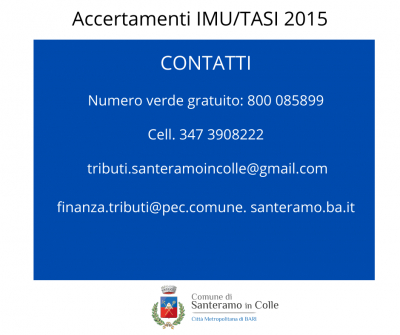Accertamenti IMU/TASI 2015