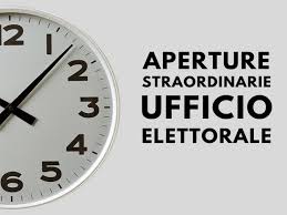 aperture straordianarie uff. elettorale