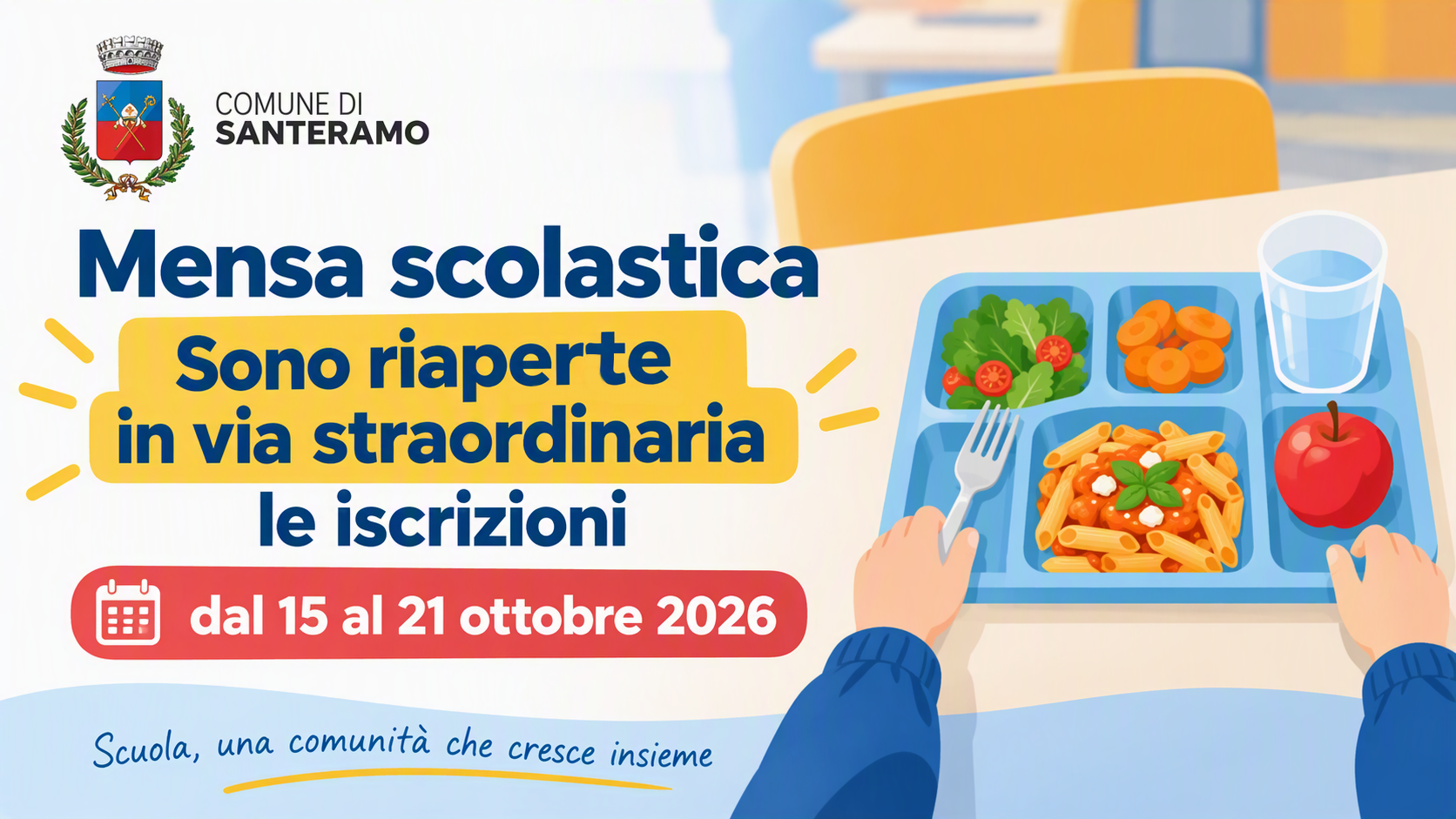 Riapertura termini mensa scolastica