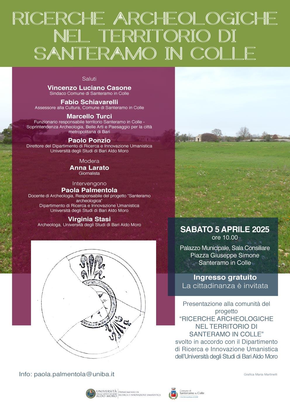 Locandina convegno 5 aprile - Ricerche archeologiche