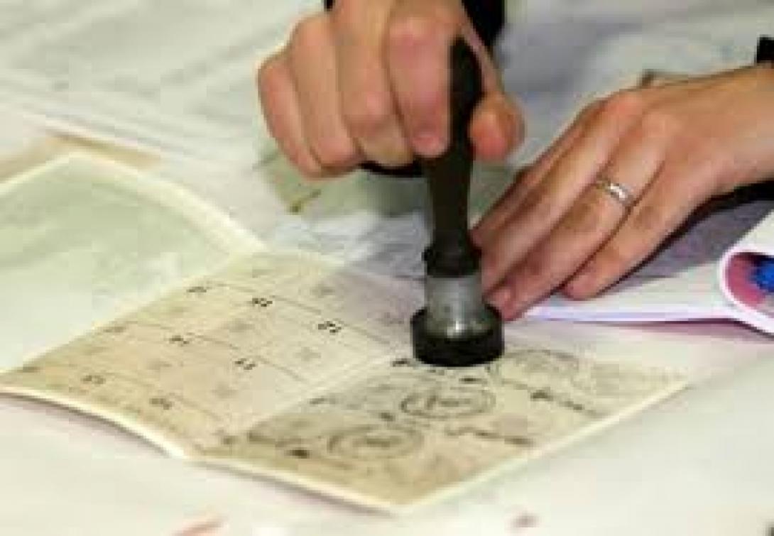 Timbro scheda elettorale